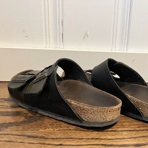 Birkenstock Black Leather Belt Sandals